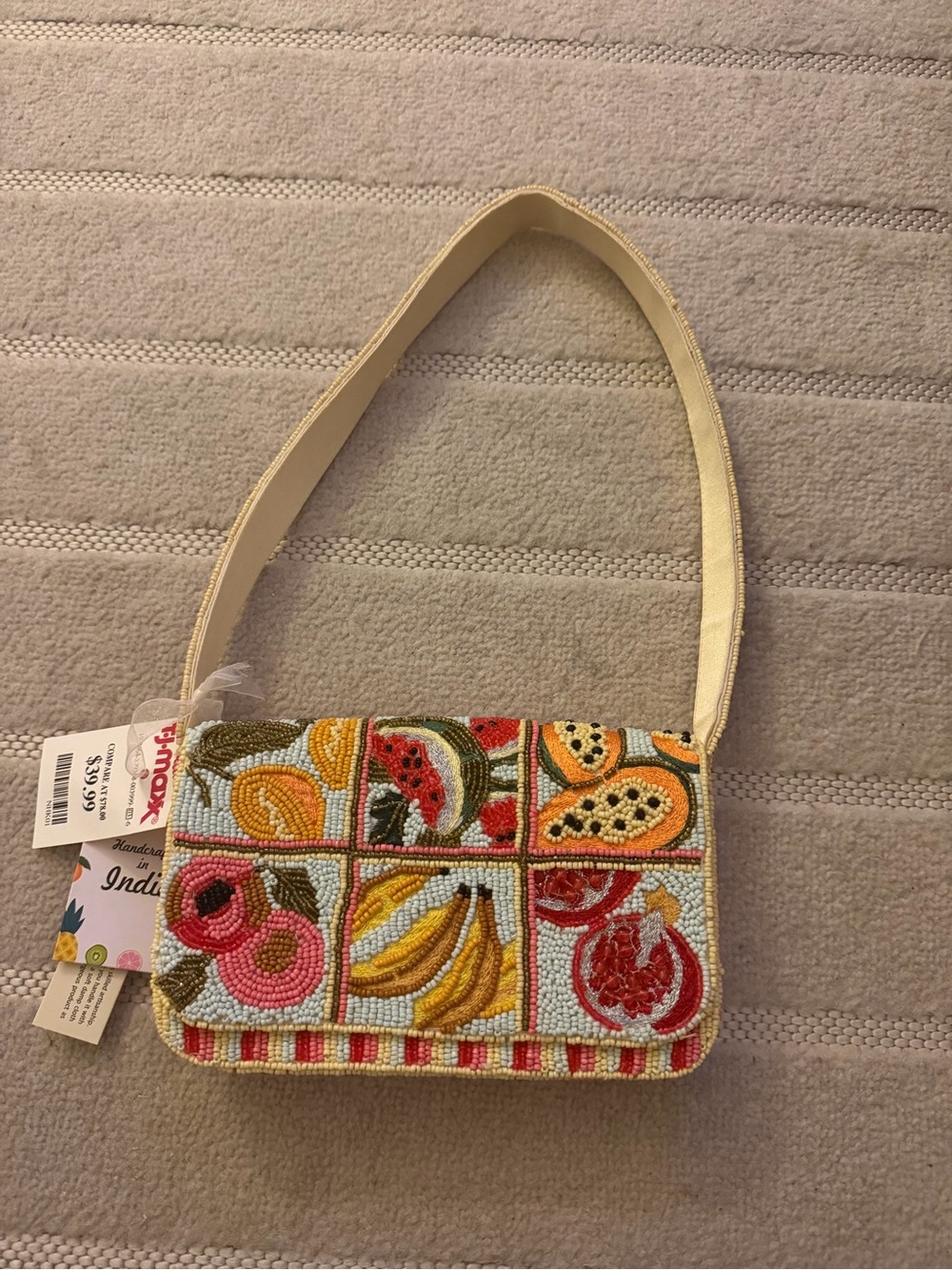 T.J.Maxx Beaded Fruit Patch Shoulder Bag - Multicolor
